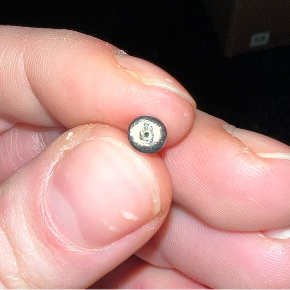 ⭐️Vintage Blue Turquoise Stone Silver Black Beaded Dangle Earrings - Picture 8 of 8